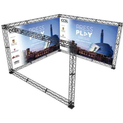 Crown Truss 15 Messewand U-Form 4 x 4 m - schwarz