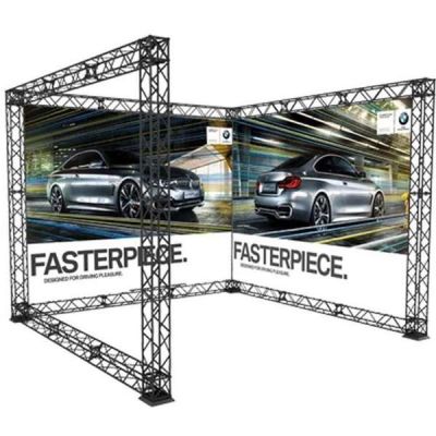 Crown Truss 15 Messewand U-Form 3 x 3 m - schwarz