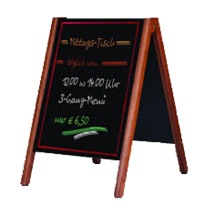 Kundenstopper Casa mit Holzrahmen